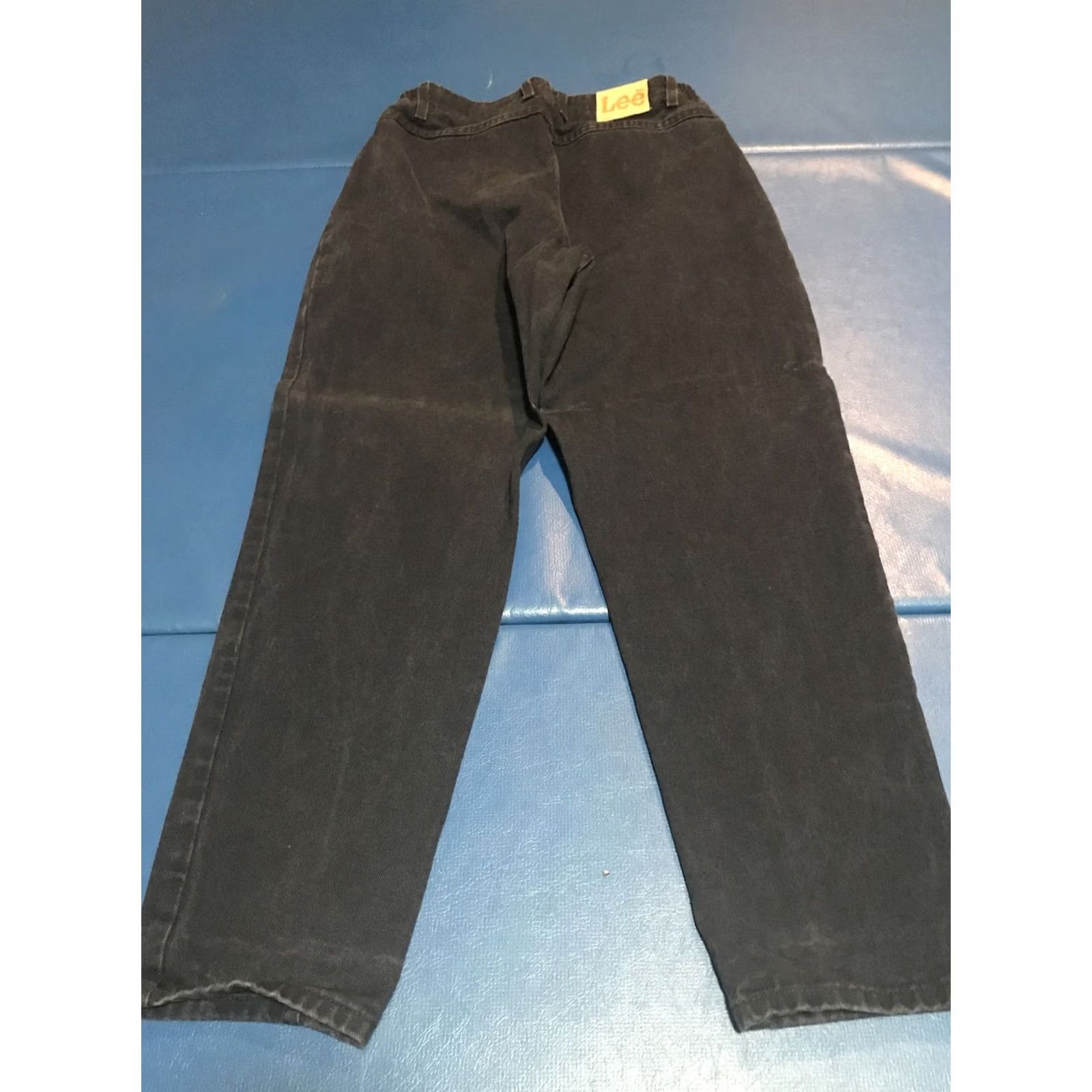 Lee VINTAGE Lee Jeans Women Petites 12P Denim USA Dark Blue 28Inseam 28In Zip Button High Rise Mom Regular Pockets Cotton USA Theme A38 Size 28" / US 6 / IT 42 - 3 Thumbnail