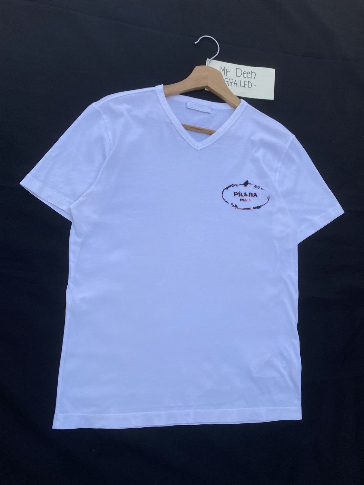 Prada Rare PRADA Man V Neck Tshirt Size US S / EU 44-46 / 1 - 3 Thumbnail