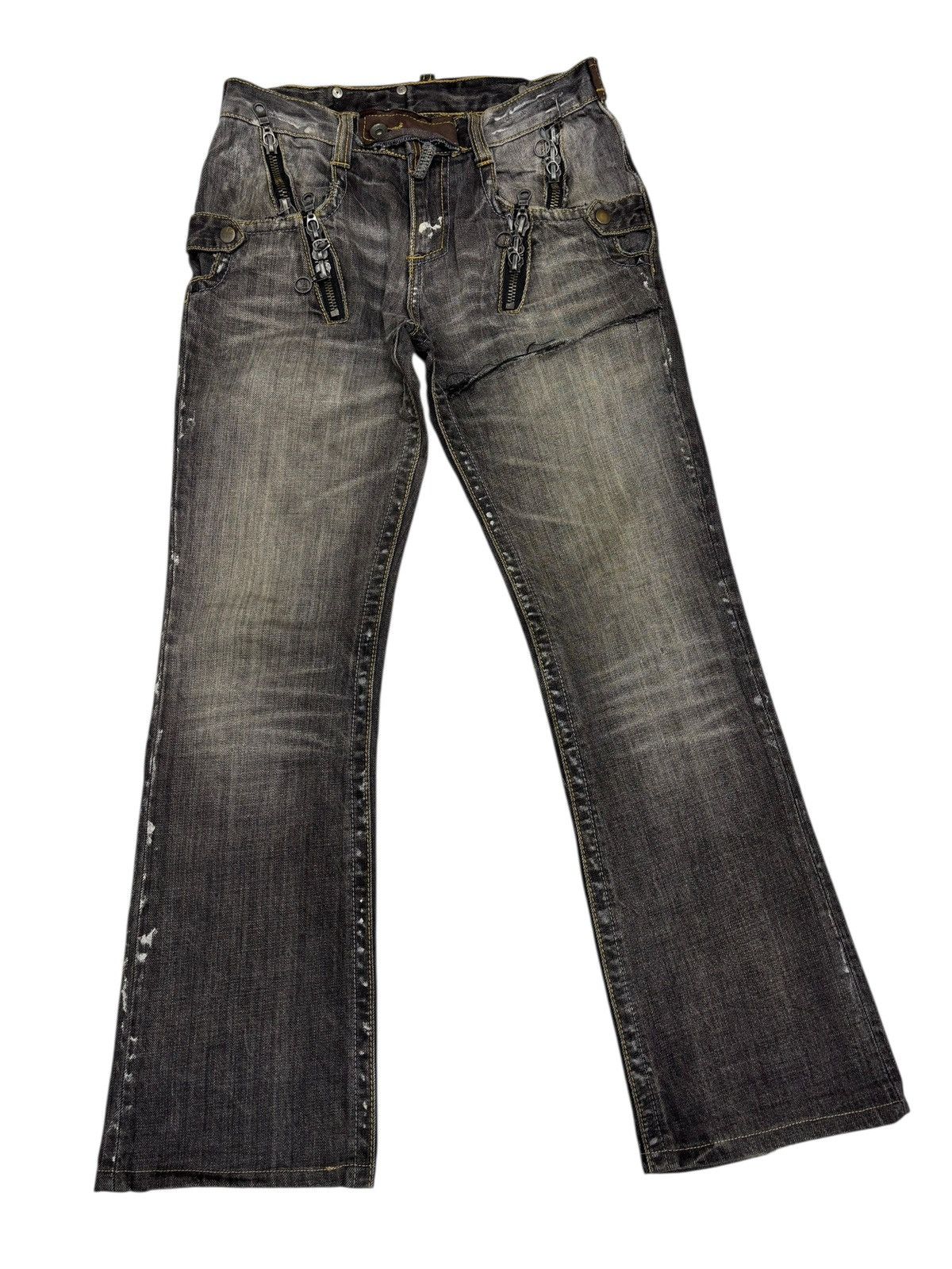 semanticdesign Semantic Design Punk Gothic Bootcut Distress Jeans Size 30" / US 8 / IT 44 - 3 Thumbnail