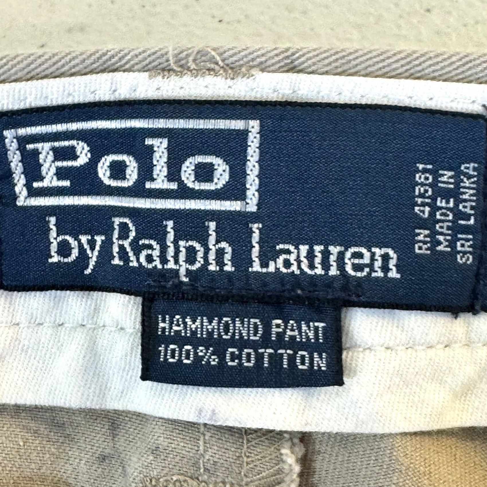 Polo Ralph Lauren VINTAGE Polo Ralph Lauren Classic Chino Pants Mens 40x30 Beige Hammond Pleated Dress Size US L / EU 52-54 / 3 - 4 Thumbnail