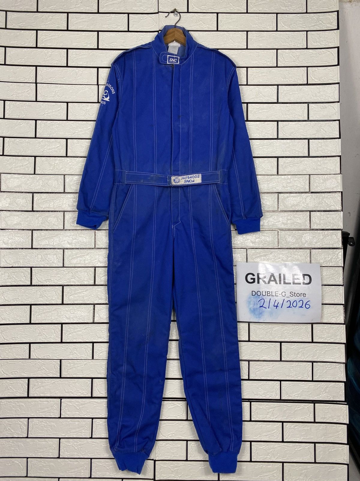 Japanese Brand Combinaisons SNC Paris Coverall Racing Big Logo Made France Size US 32 / EU 48 - 1 Thumbnail