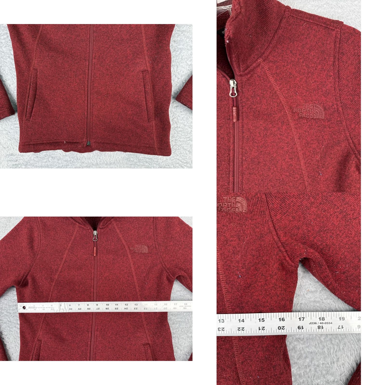 The North Face The North Face Jacket Women Small Red Polyester Fleece Knit Shell Full Zip Mock Size S / US 4 / IT 40 - 8 Thumbnail