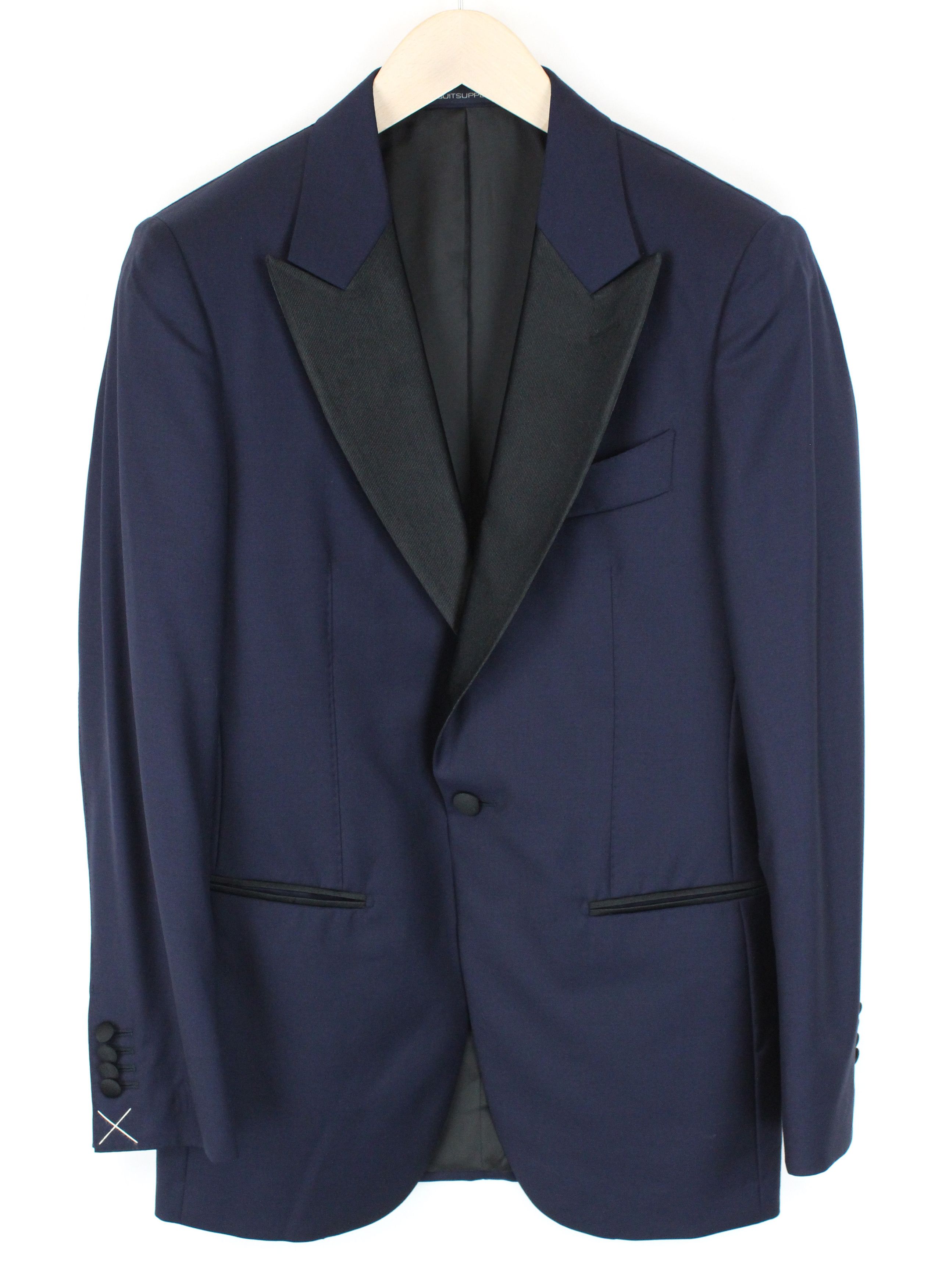 image of Suitsupply Lazio Tux Uk34R Navy Wool Super 120's Slim Blazer 55673, Men's