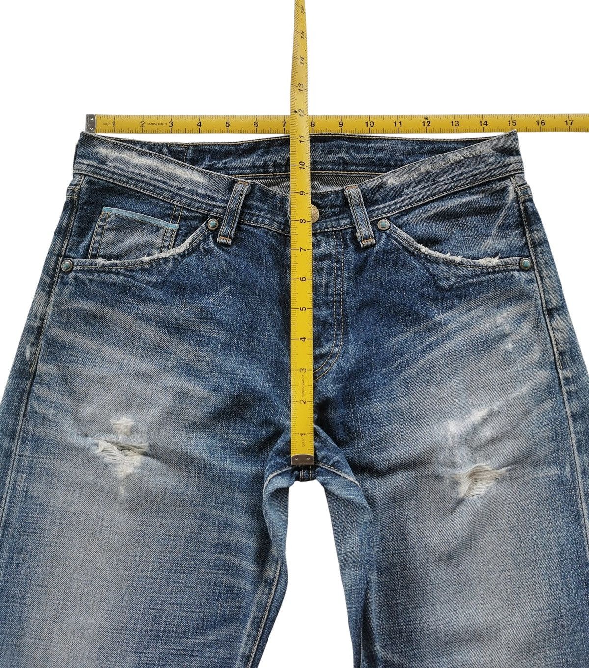Levi's Levi’s Selvedge Bootcut Flare Jeans Distressed Vintage Denim Size 30" / US 8 / IT 44 - 11 Thumbnail