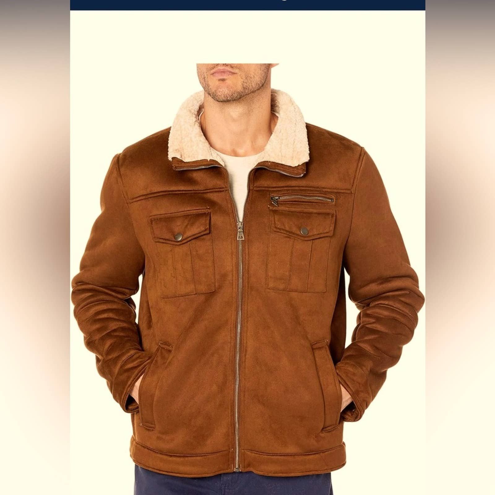 G.H. Bass & Co. G.H. Bass & Co. Men's Faux Shearling Military Jacket ...