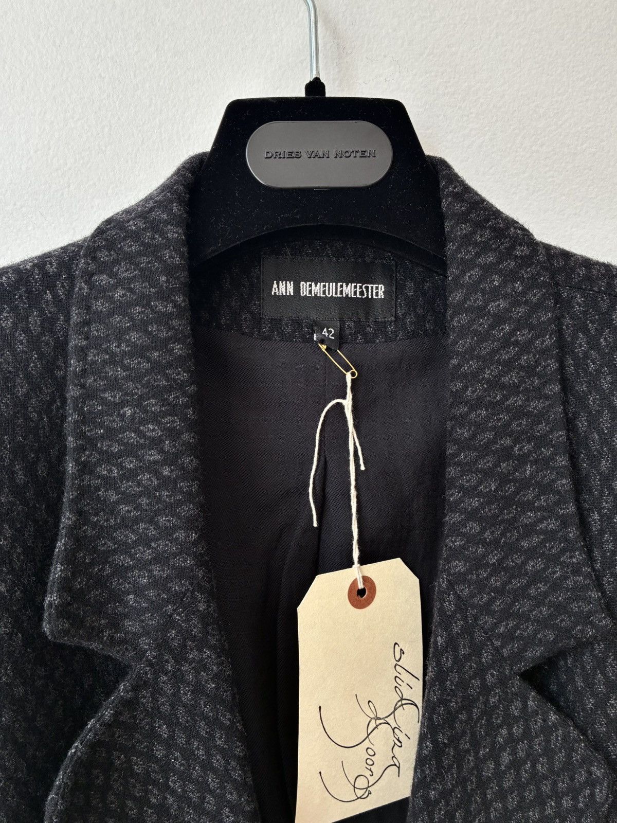 Ann Demeulemeester Ann Demeulemeester Archive Diamond Print One Button Blazer Size US XS / EU 42 / 0 - 14 Thumbnail