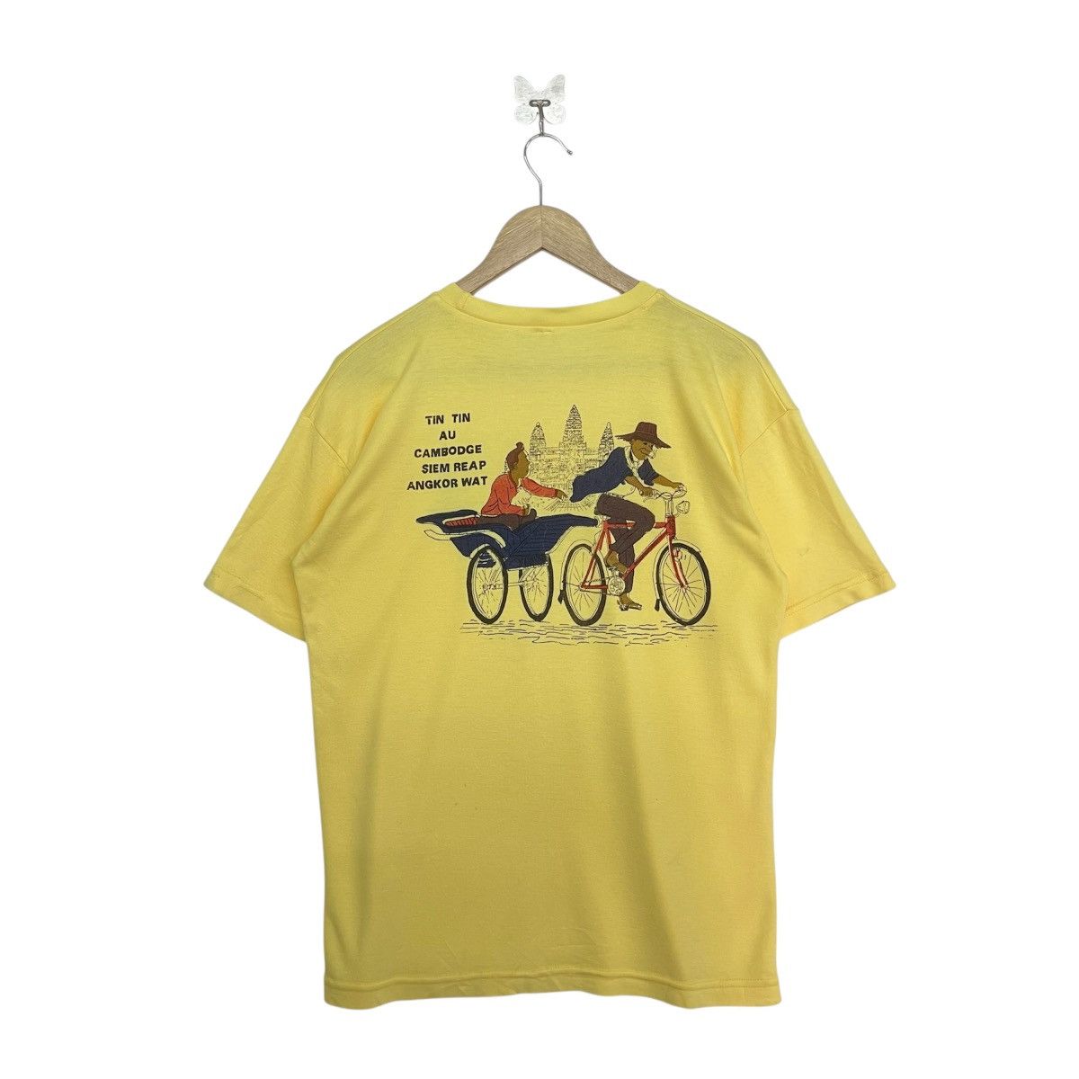Cartoon Network Vintage TINTIN Cambodge Phom Penh Cartoon Backhitt Tshirt Size US M / EU 48-50 / 2 - 1 Thumbnail