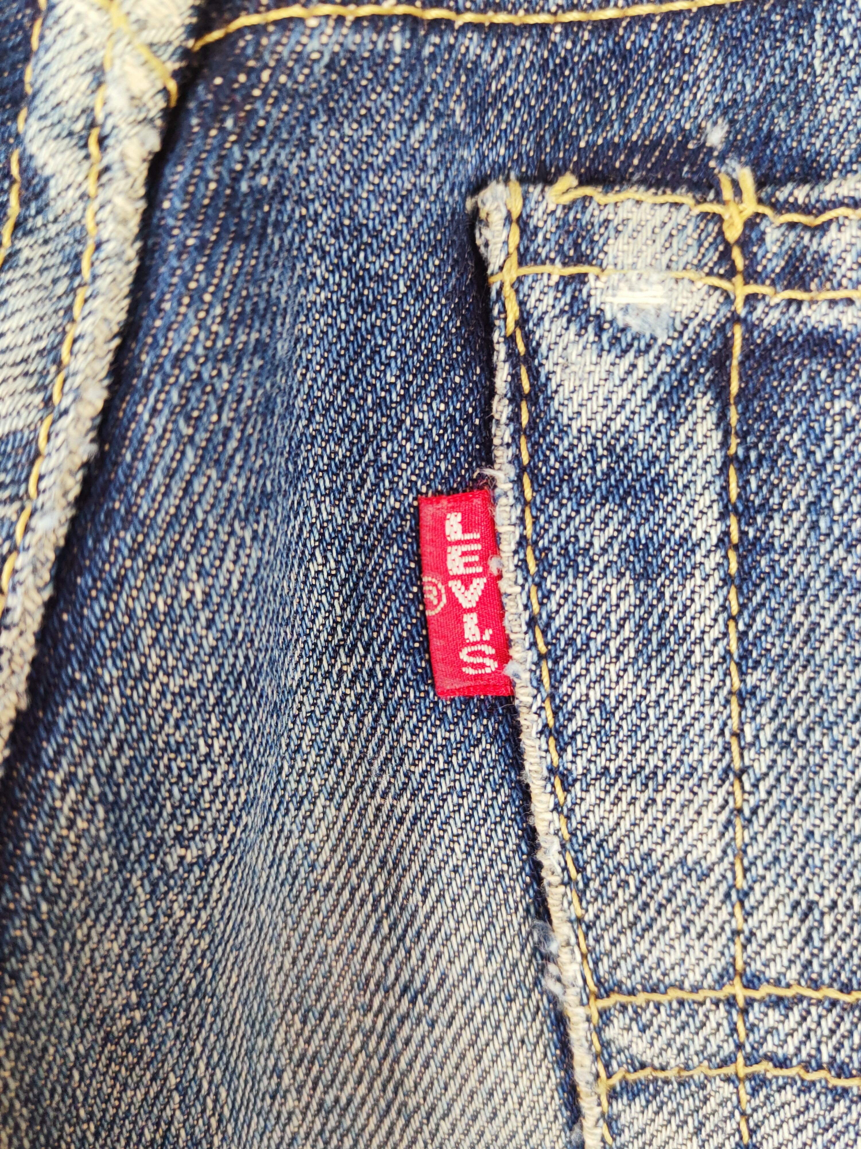 Levi's DL Levi's Big E selvedge Distressed Ripped Jeans #S2674 Size US 29 - 11 Thumbnail