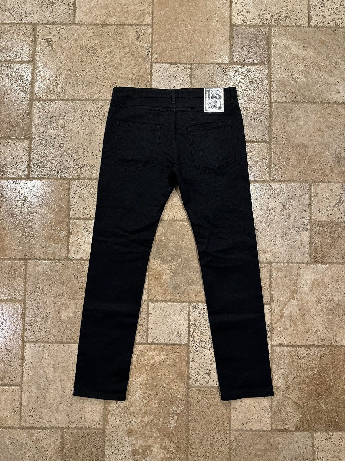 Raf Simons Raf Simmons SS19 Modello TR NSF RM RS Black Denim Red Stripe Size US 34 / EU 50 - 9 Thumbnail