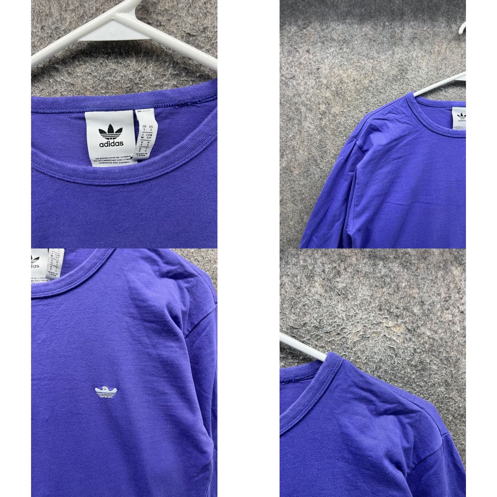 Adidas Adidas Shirt Mens Small Purple Long Sleeve Trefoil Logo Tee Cotton Casual Soft Size US S / EU 44-46 / 1 - 8 Thumbnail