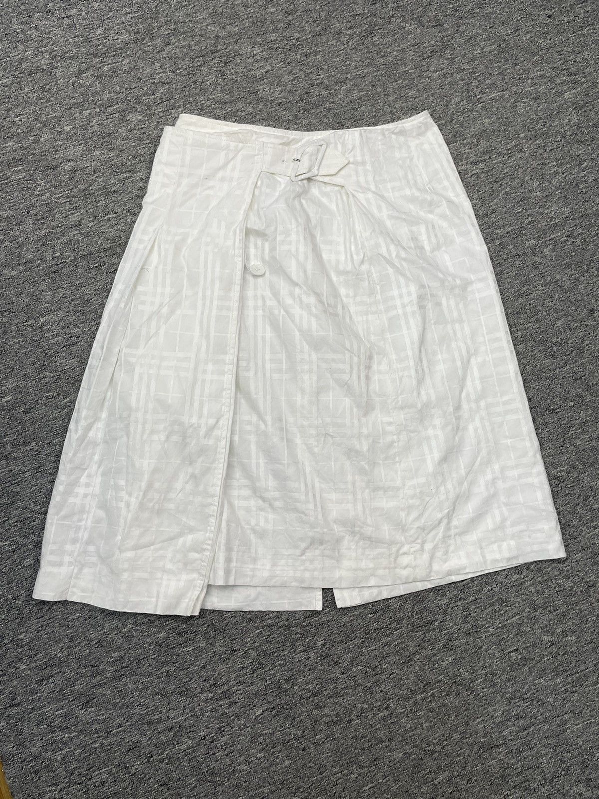 Vintage burberry skirt nova check plaid women size 38
