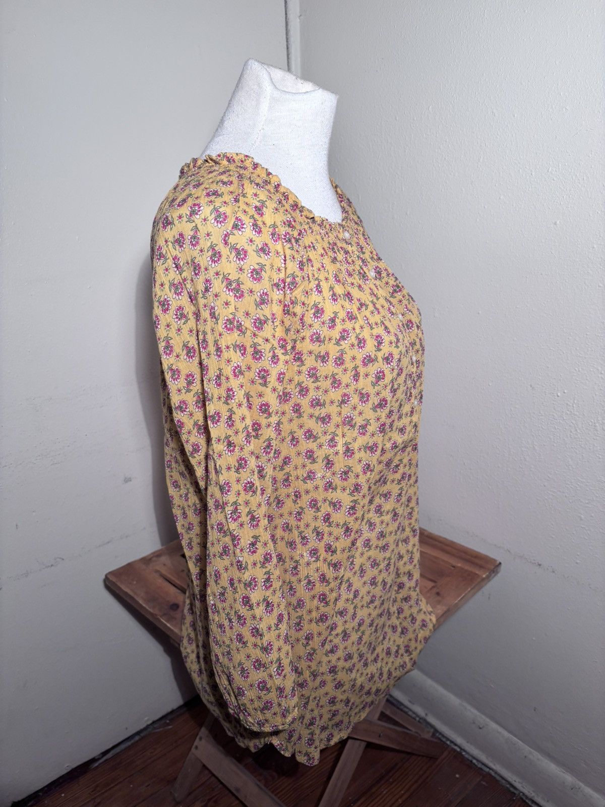 Other Chaps Floral Peasant Blouse Size S / US 4 / IT 40 - 4 Thumbnail