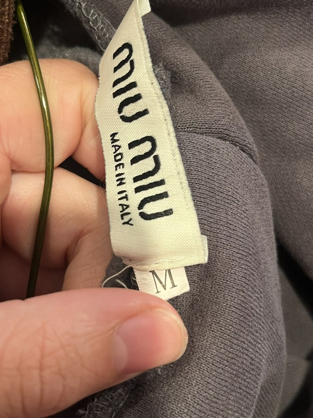Miu Miu Authentic Miu Miu Embroidered Logo Hoodie - Grey / Medium Size M / US 6-8 / IT 42-44 - 6 Thumbnail