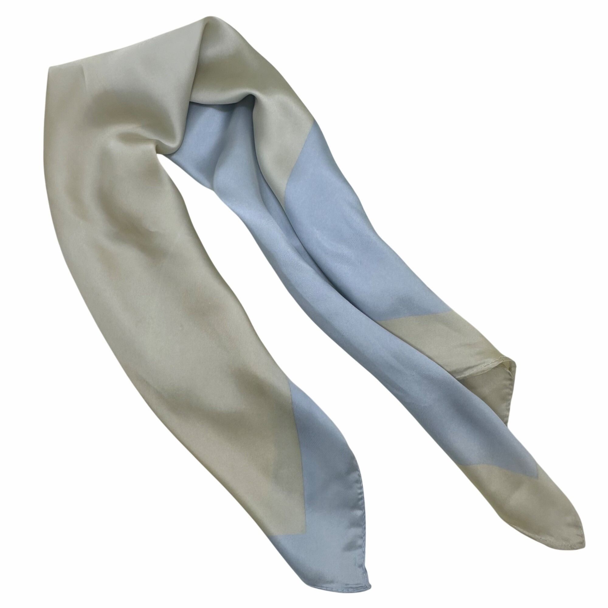 Other Scarf New Elegant Bandana Square Classic Beige and BLUE Wrap Size ONE SIZE - 4 Thumbnail