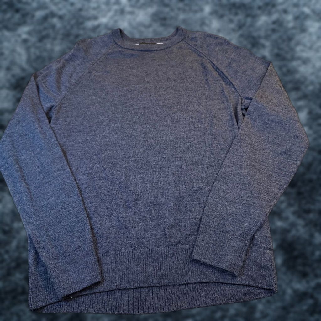 Banana Republic Banana Republic Sweater Shirt Mens M Raglan Crew Neck 100% Merino Wool Blue Solid Lightweight Breathable All Seasons Size US M / EU 48-50 / 2 - 1 Thumbnail