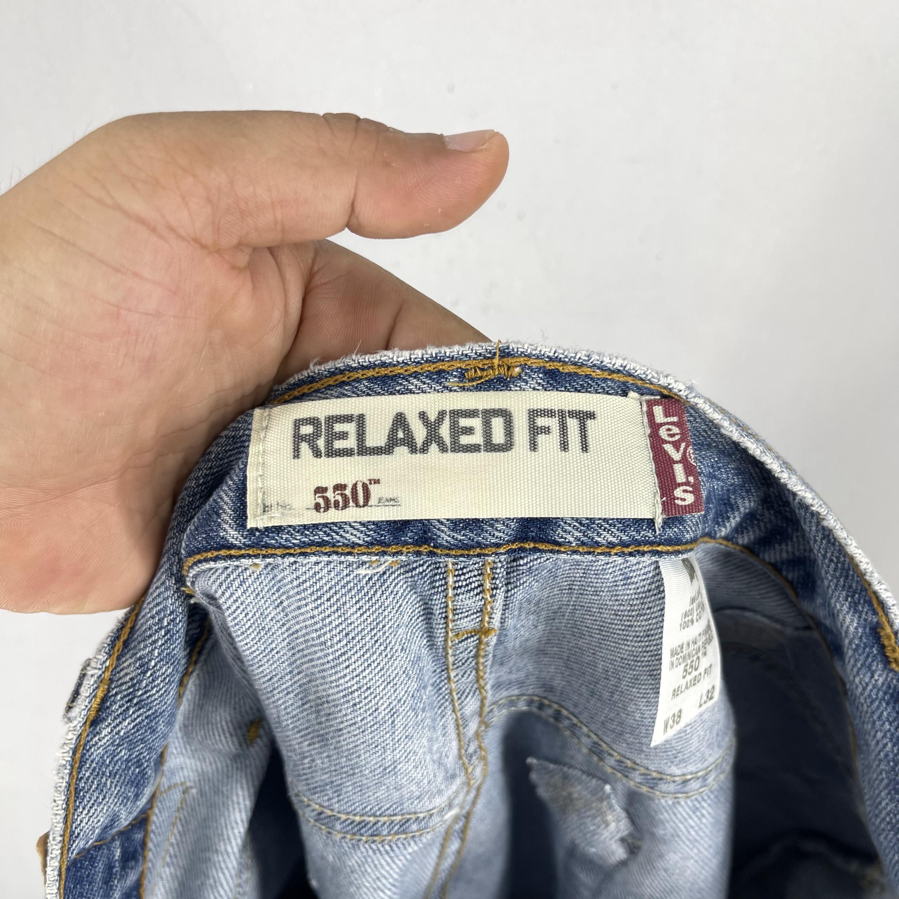 Levi's × Vintage W38 L31 Vintage Levis 550 Distressed Reinforced Jeans Size US 38 / EU 54 - 5 Thumbnail