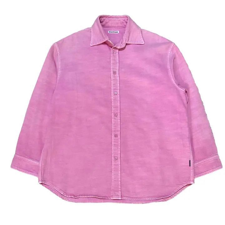 Balenciaga Balenciaga Balenciaga Classic Logo Pink ButtonUp Shirt -25 Size US S / EU 44-46 / 1 - 1 Thumbnail