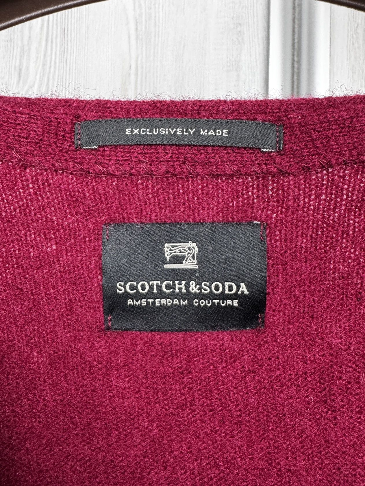 Scotch & Soda Scotch & Soda Exclusively made wool leather trim cardigan L Size US L / EU 52-54 / 3 - 9 Thumbnail