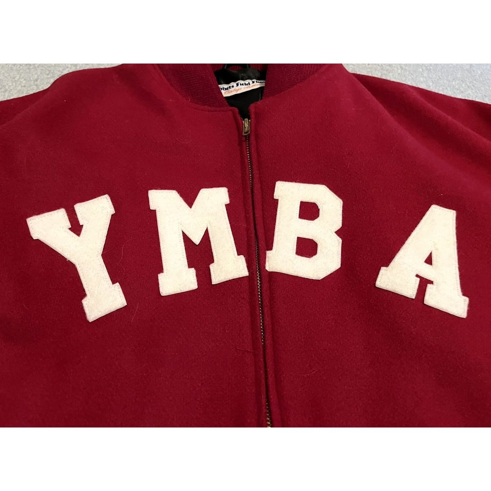 Ebbets Field Flannels VINTAGE Ebbets Field Flannels YMBA Baseball Jacket Wool Leather 3XL Red Bomber Jacket Mens Jeans? Size US XXL / EU 58 / 5 - 5 Thumbnail