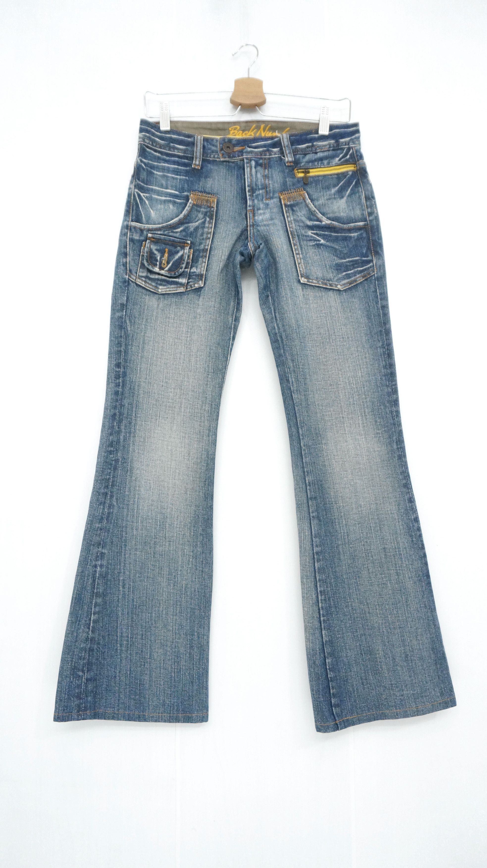 🔥 Japan Back Number Lowrise Flared Women Bush Jeans 🔥
