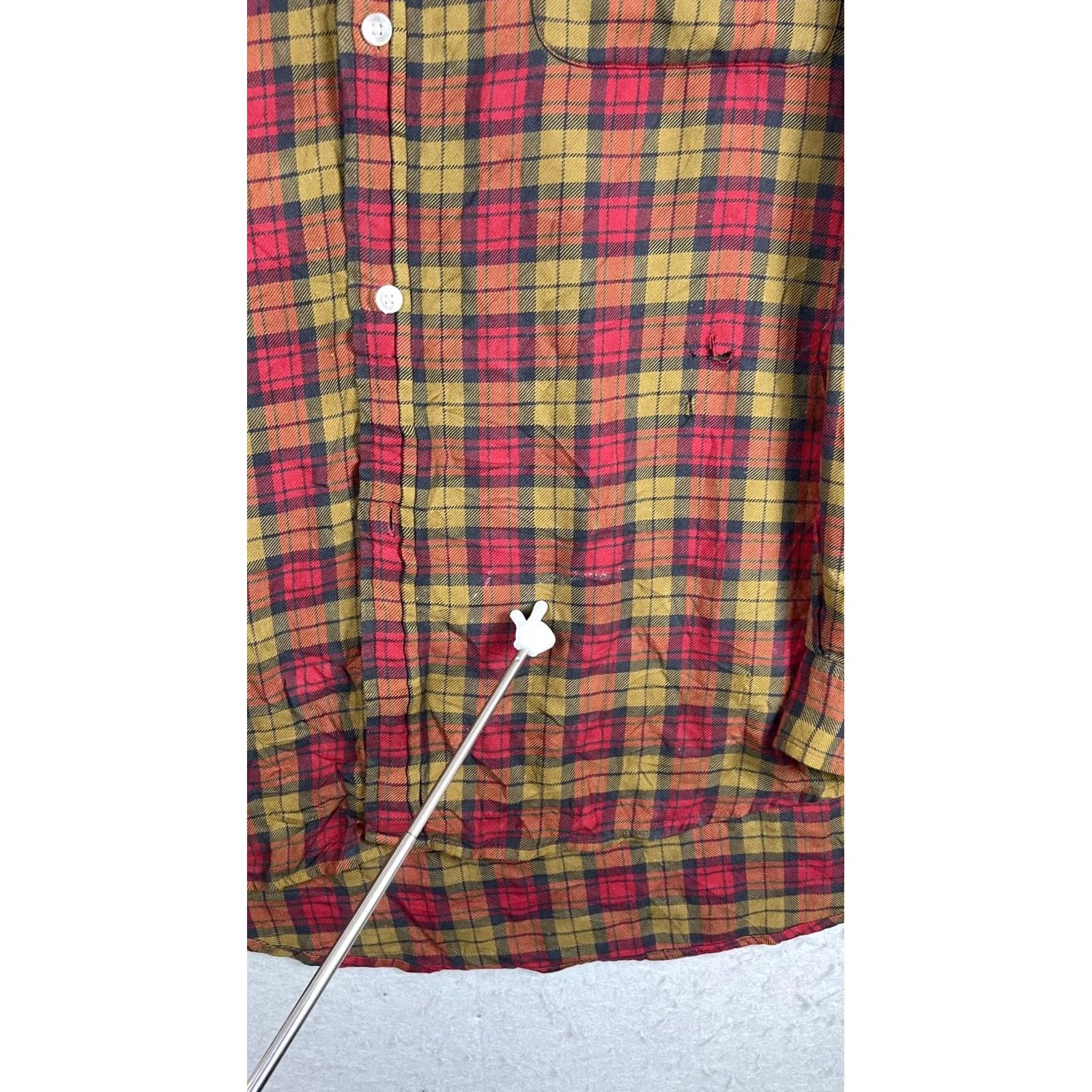 Vintage Polo Jeans Company Shirt Mens Large Red Plaid Flannel Long Sleeve Button Front Size US L / EU 52-54 / 3 - 6 Thumbnail
