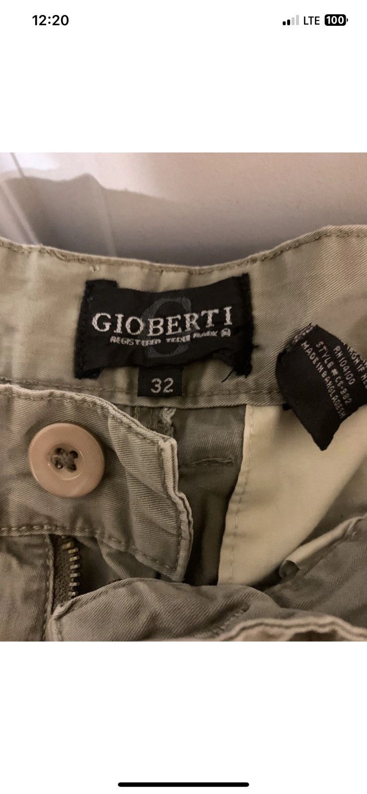 Other Gioberti Shorts Mens Sz 32 Khaki Beige Brown Cargo Size US 32 / EU 48 - 2 Thumbnail