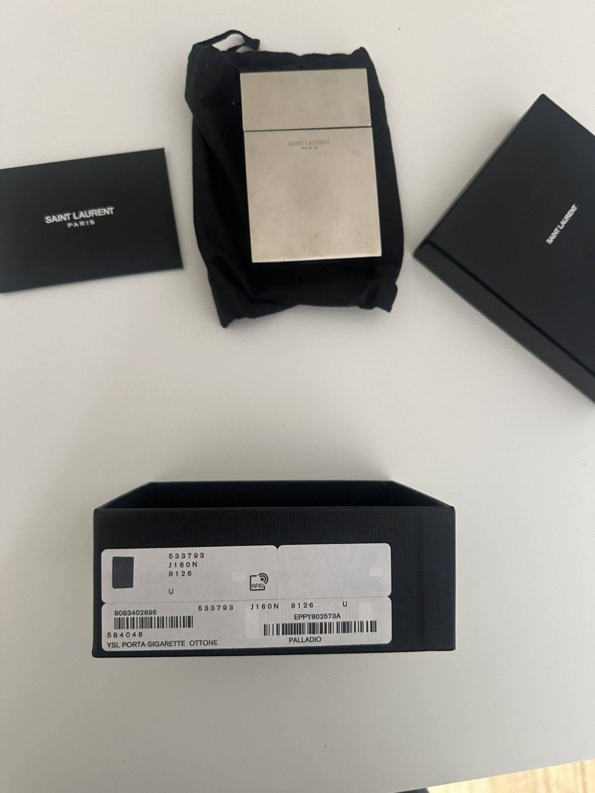 Yves Saint Laurent Saint Laurent silver cigarette case Size ONE SIZE - 2 Thumbnail