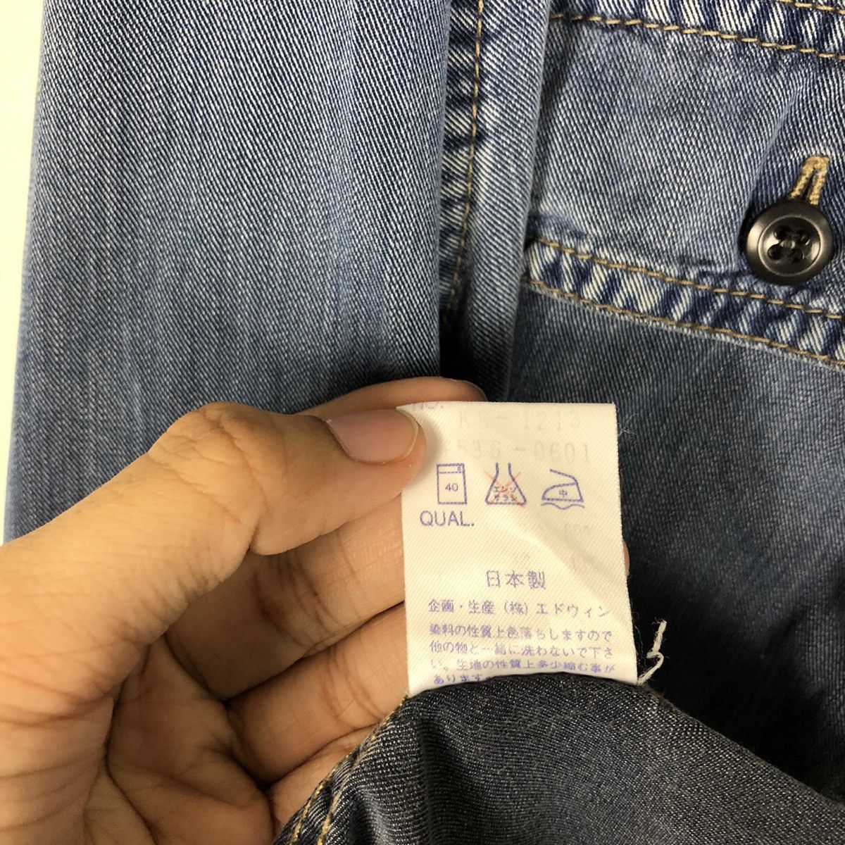 Japanese Brand 🔥90’s Vintage Chambrey Denim Jacket Edwin USA Size US XL / EU 56 / 4 - 16 Thumbnail