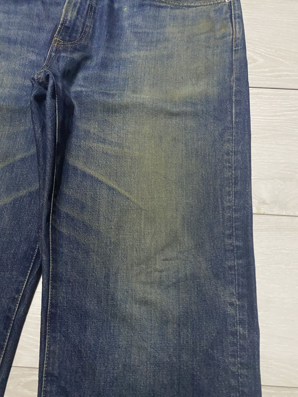 Undercover × Uniqlo Vintage Japanese Uniqlo Mud Wash Distressed Baggy Jeans Size US 37 - 8 Thumbnail