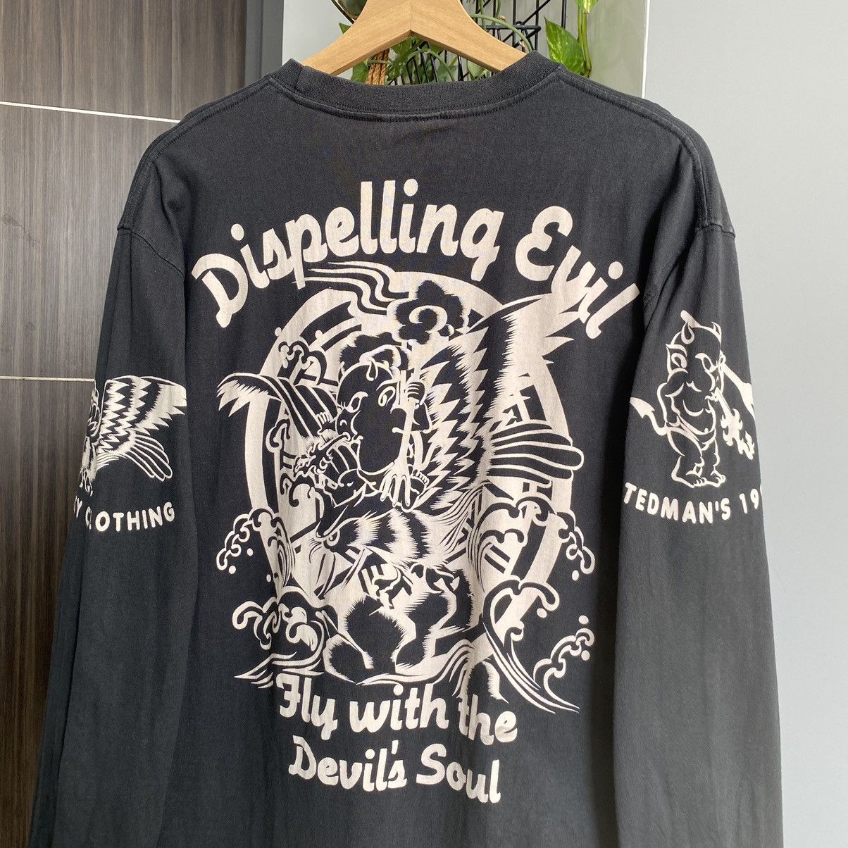 Tedman Vintage Faded Y2K Tedman Fly Devil ERD GRUNGE L/S TSHIRT Size US L / EU 52-54 / 3 - 2 Thumbnail