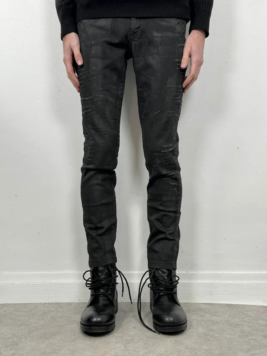 Just Cavalli AW2015 Cavalli Black Skinny Obscure Rock Denim Jeans Size US 30 / EU 46 - 4 Thumbnail
