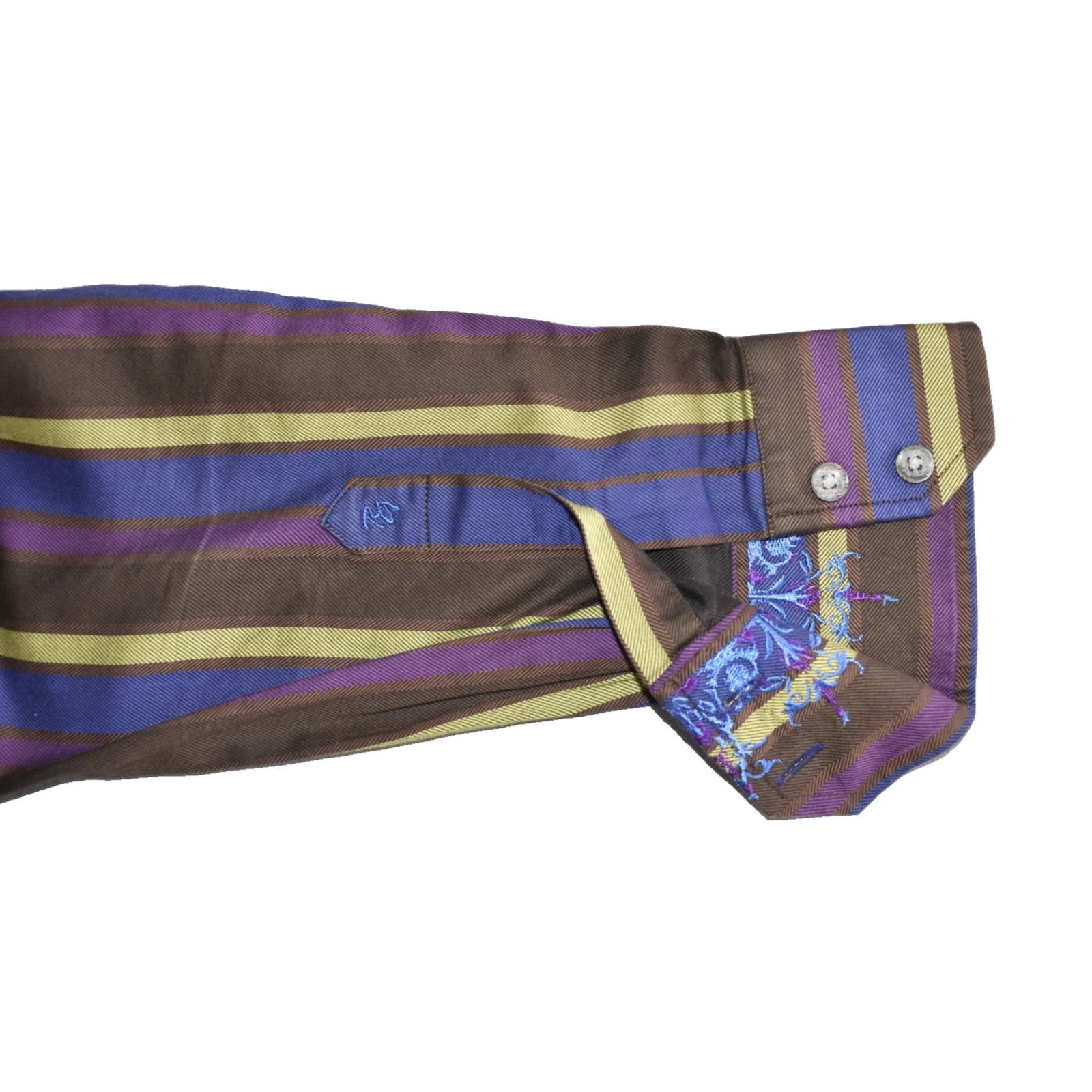 Robert Graham ROBERT GRAHAM Regal Stripe Cotton W/Silk Trim LS Shirt Sz XL Size US XL / EU 56 / 4 - 6 Thumbnail
