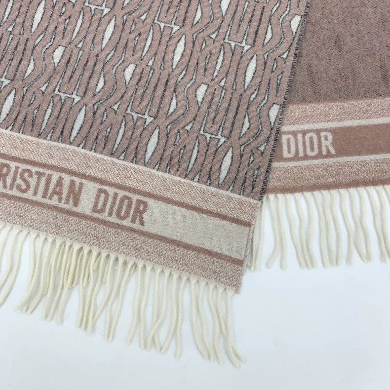 Dior Dior Color-matched logo letters full-printed cashmere tass Size ONE SIZE - 7 Thumbnail
