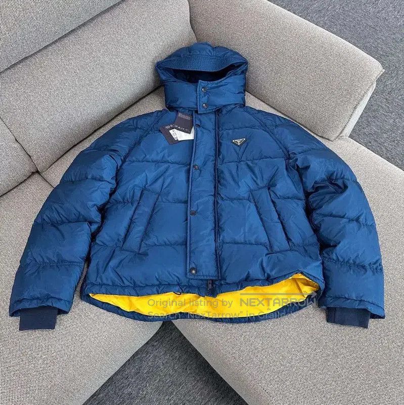 Prada Men's Dark Blue Puffer Jacket.