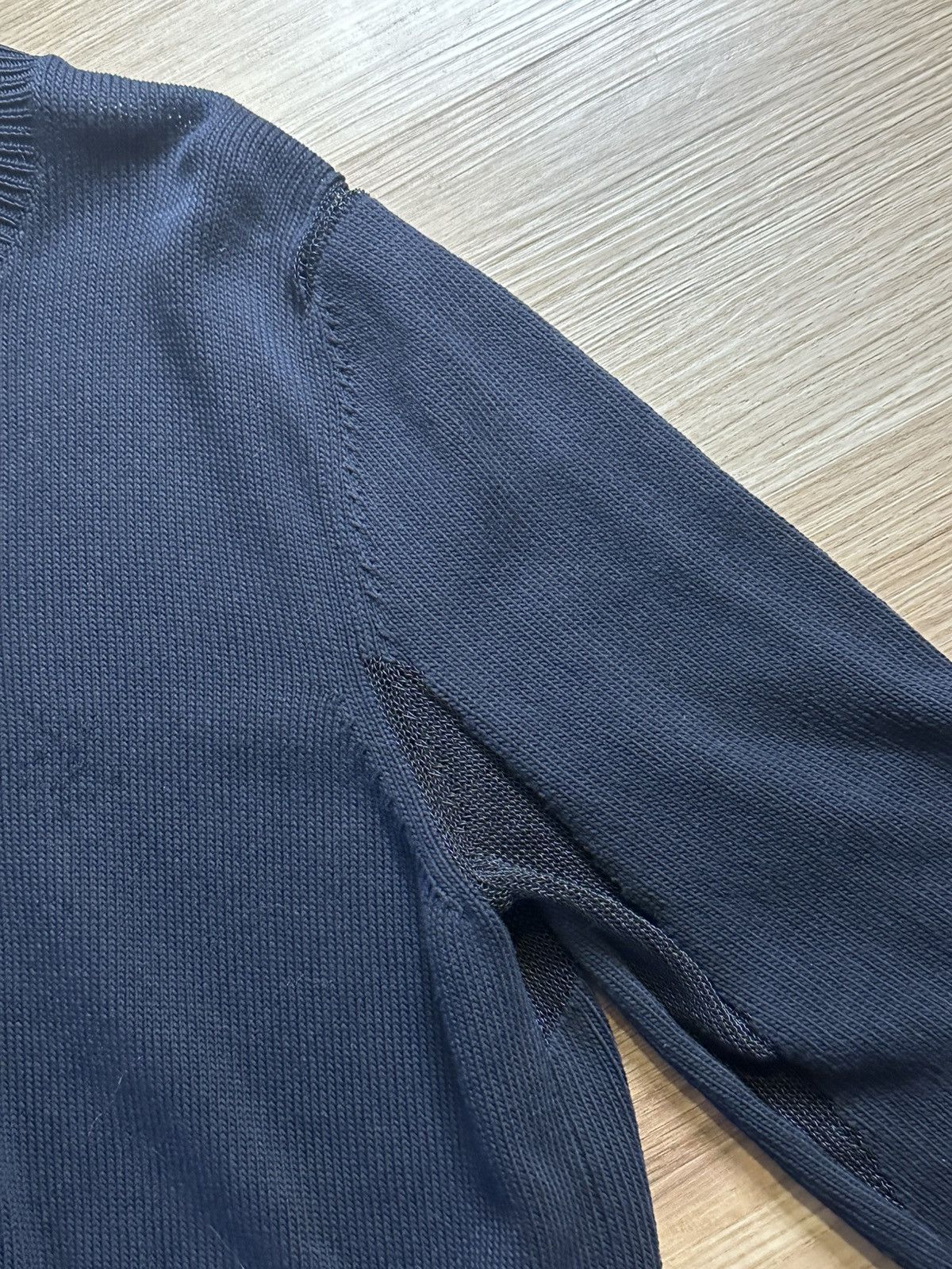 Maison Margiela Maison Margiela SS16 Chunky Knit Sweater — Navy Size US L / EU 52-54 / 3 - 5 Thumbnail
