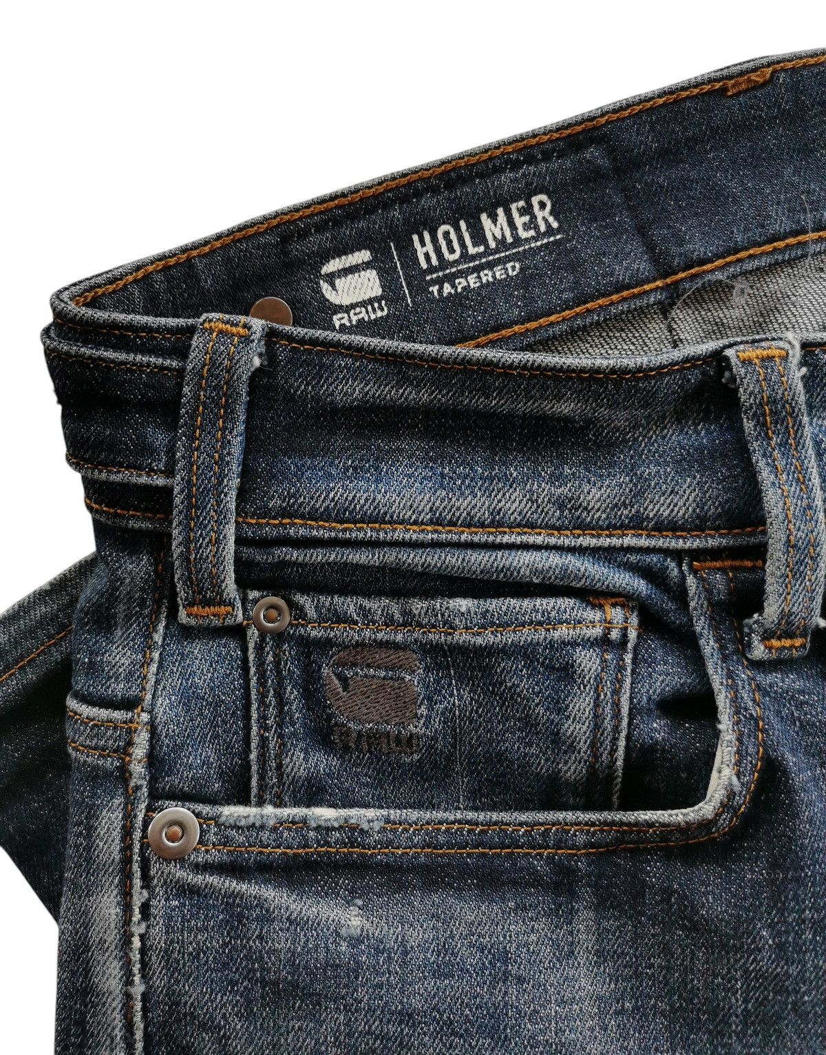 G-Star G Star Raw Holmer Tapered Stretch Denim Jeans Size US 30 / EU 46 - 6 Thumbnail