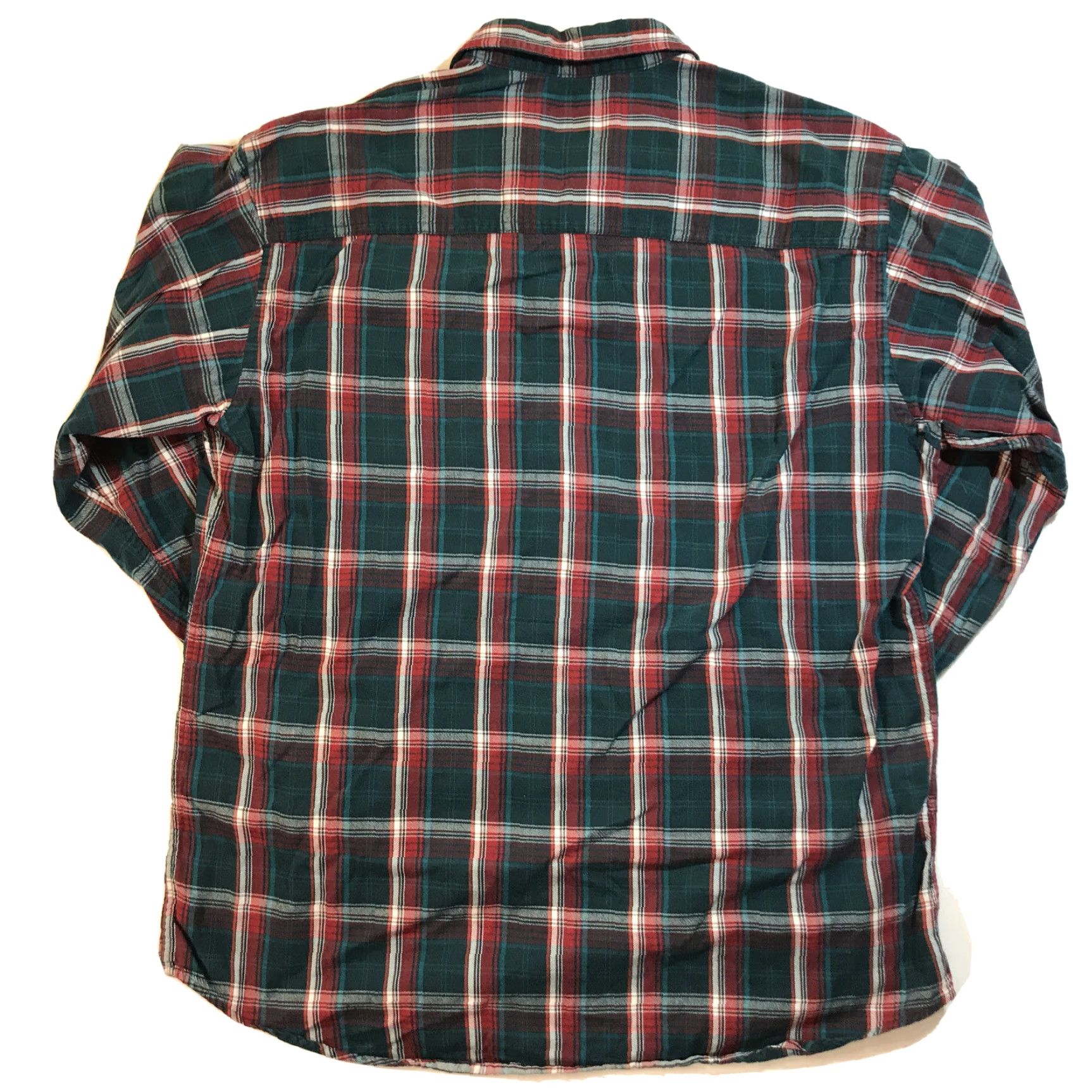 Vintage VINTAGE Woolrich Shirt Men Knit Flannel Button-Up Check L Blue Green Red 90s Casual Mens Size US L / EU 52-54 / 3 - 7 Thumbnail