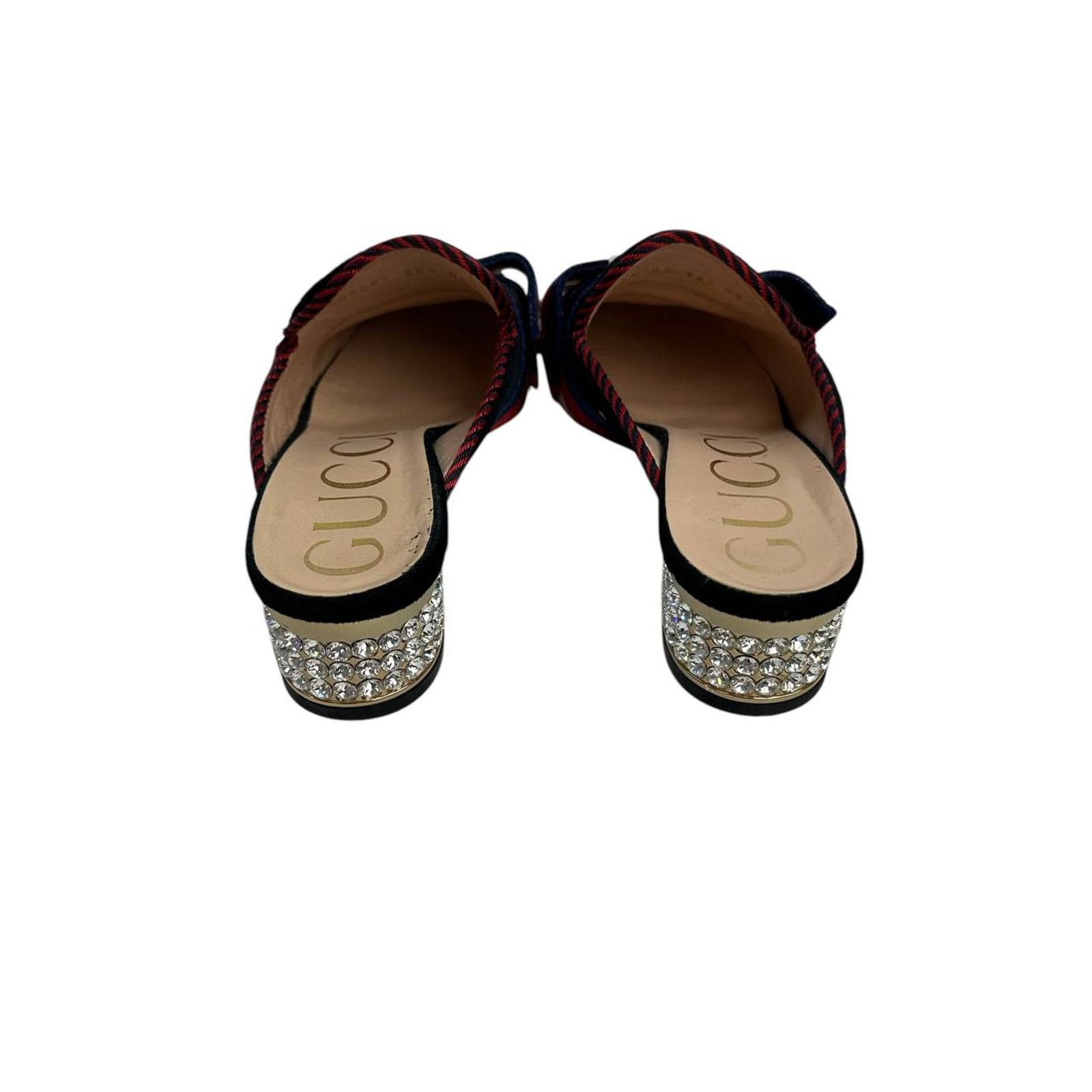 Gucci Gucci Women's Black Velvet Emellished Bow Mules sz.36.5 Size US 6.5 / IT 36.5 - 6 Thumbnail