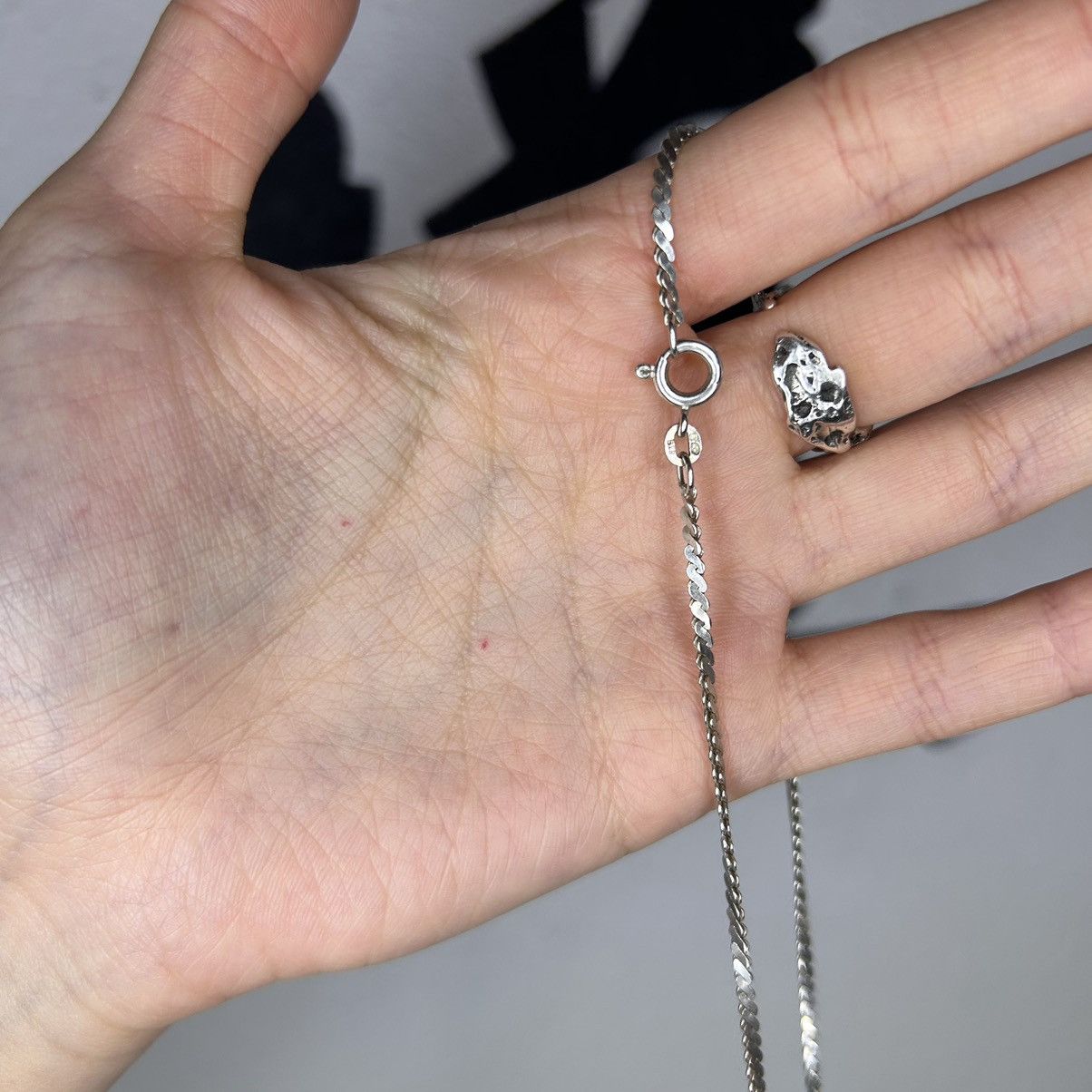 Vintage 925 Silver Vintage Necklace Size ONE SIZE - 3 Thumbnail