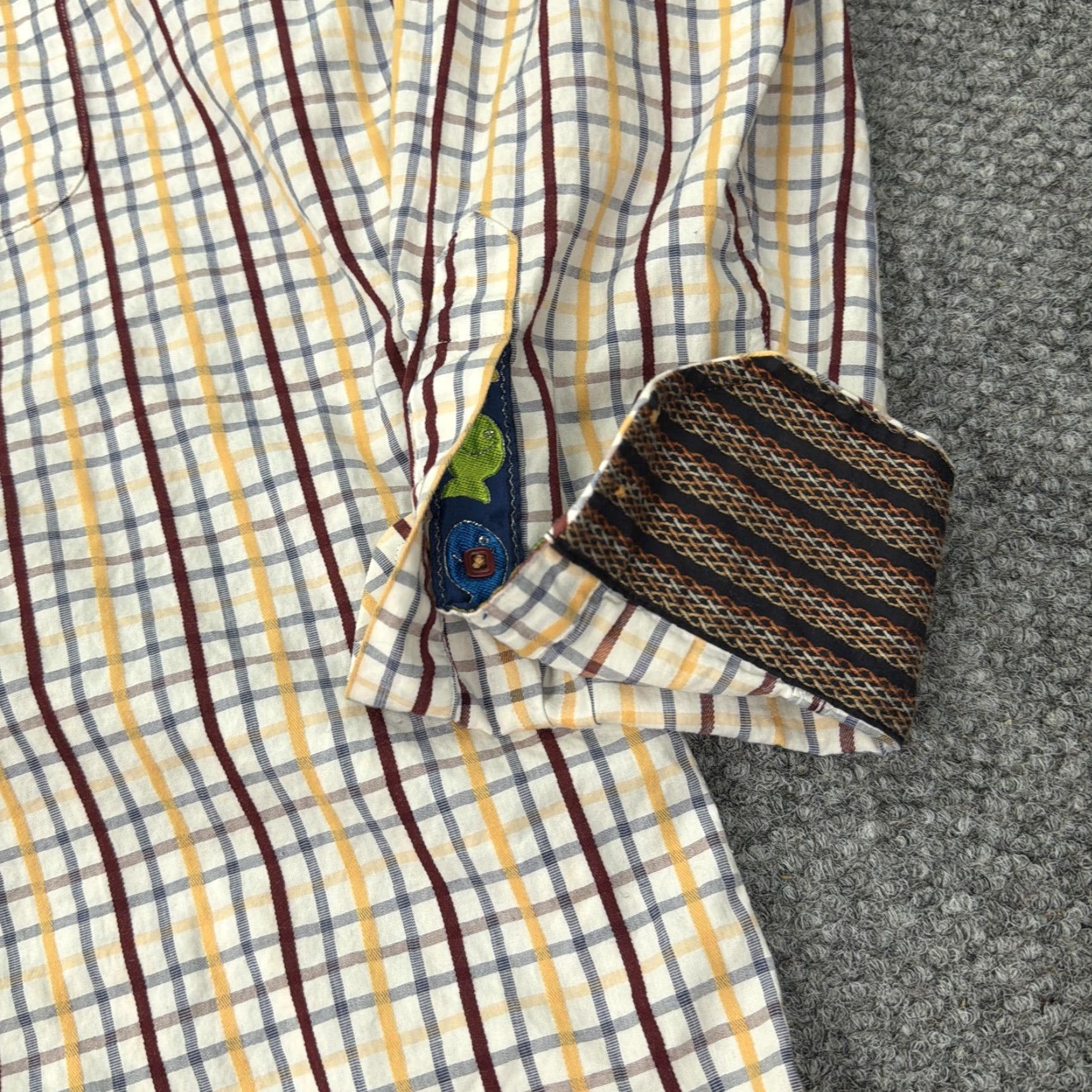 Vintage VINTAGE Visconti Uomo Shirt Mens Large Flip Cuff Plaid Long Sleeve Button Front Casual Size US L / EU 52-54 / 3 - 4 Thumbnail