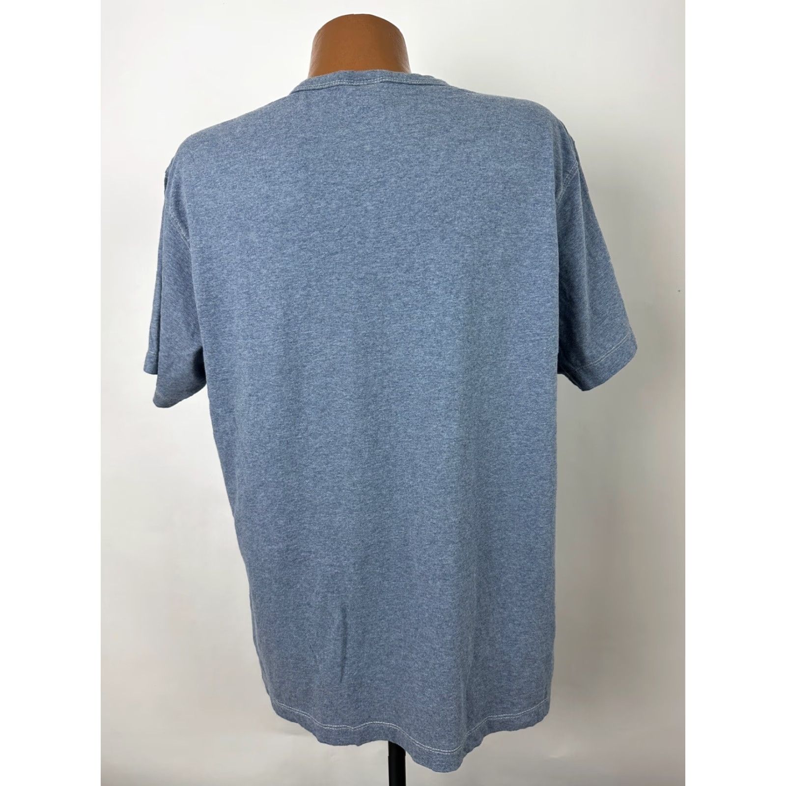 Old Navy VINTAGE Old Navy Shirt Adult Large Heather Blue Minimal Y2K Cotton Midweight Blank Size US L / EU 52-54 / 3 - 7 Thumbnail