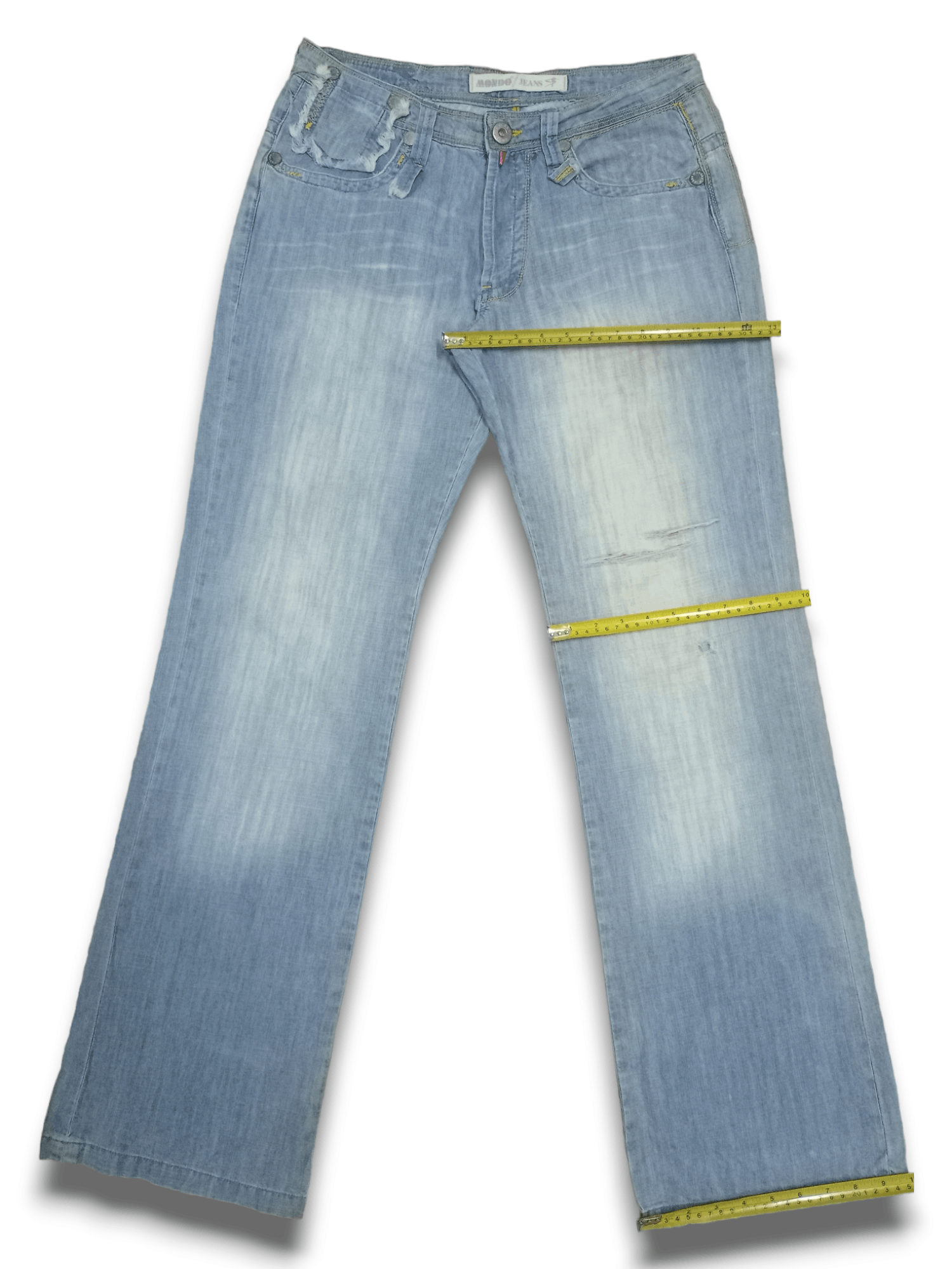 Other Vintage Mondo Jeans Light Wash Baggy Denim Pants Size US 33 - 13 Thumbnail