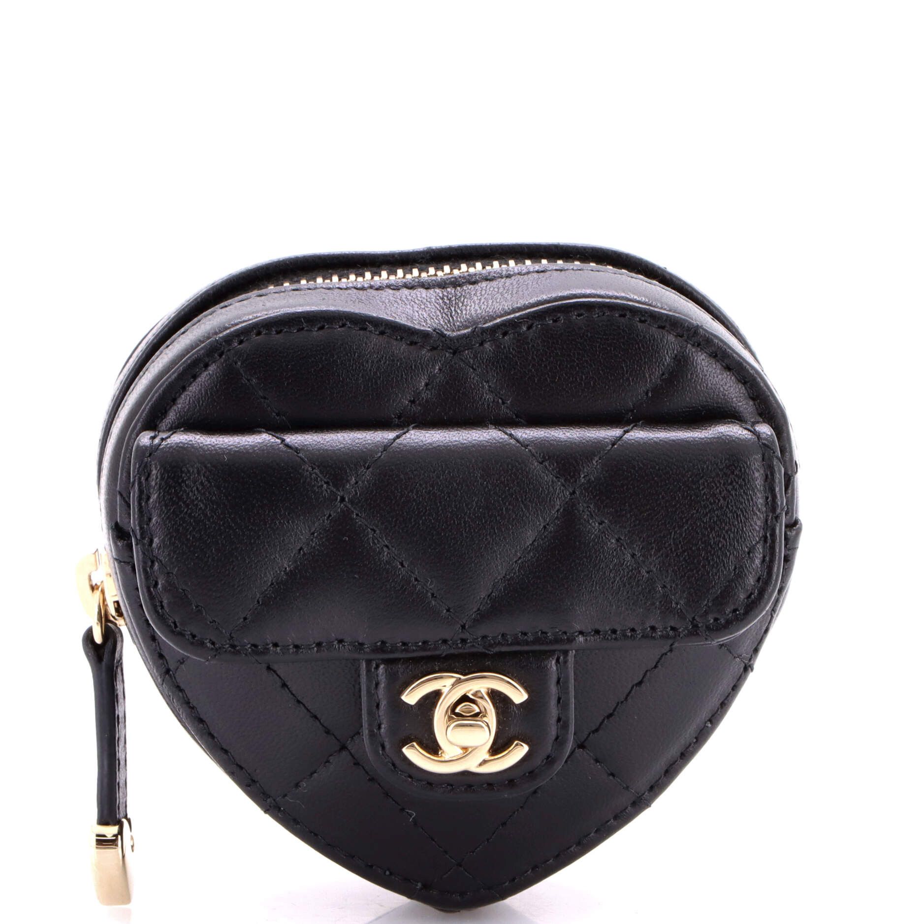 CC in Love Heart Arm Zip Coin Purse