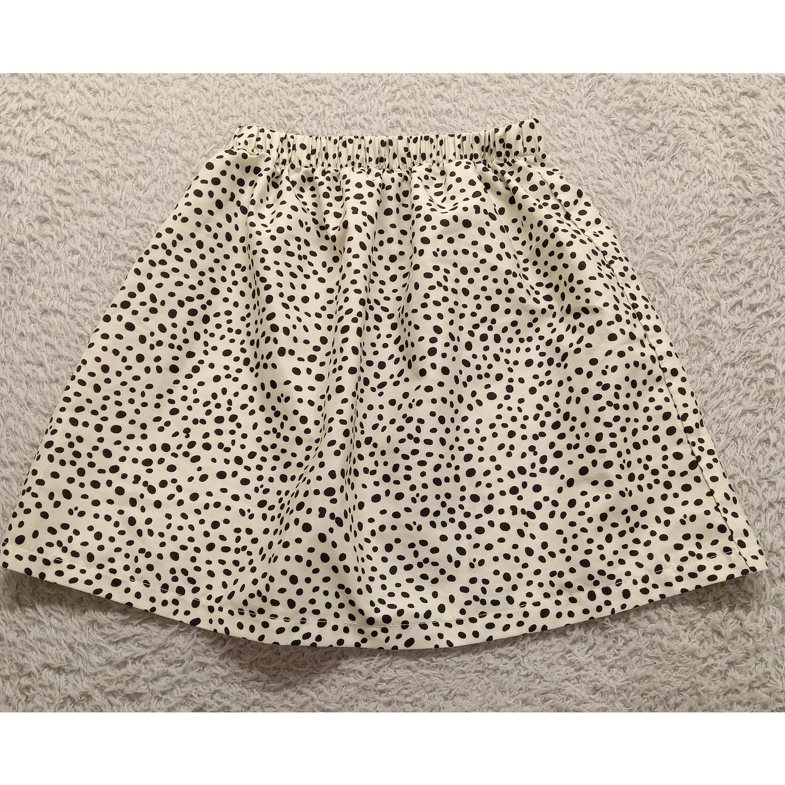 Shein Shein Girls Skirt 18 X 14 Black Beige Polka Dot Polyester Size M / US 6-8 / IT 42-44 - 2 Thumbnail