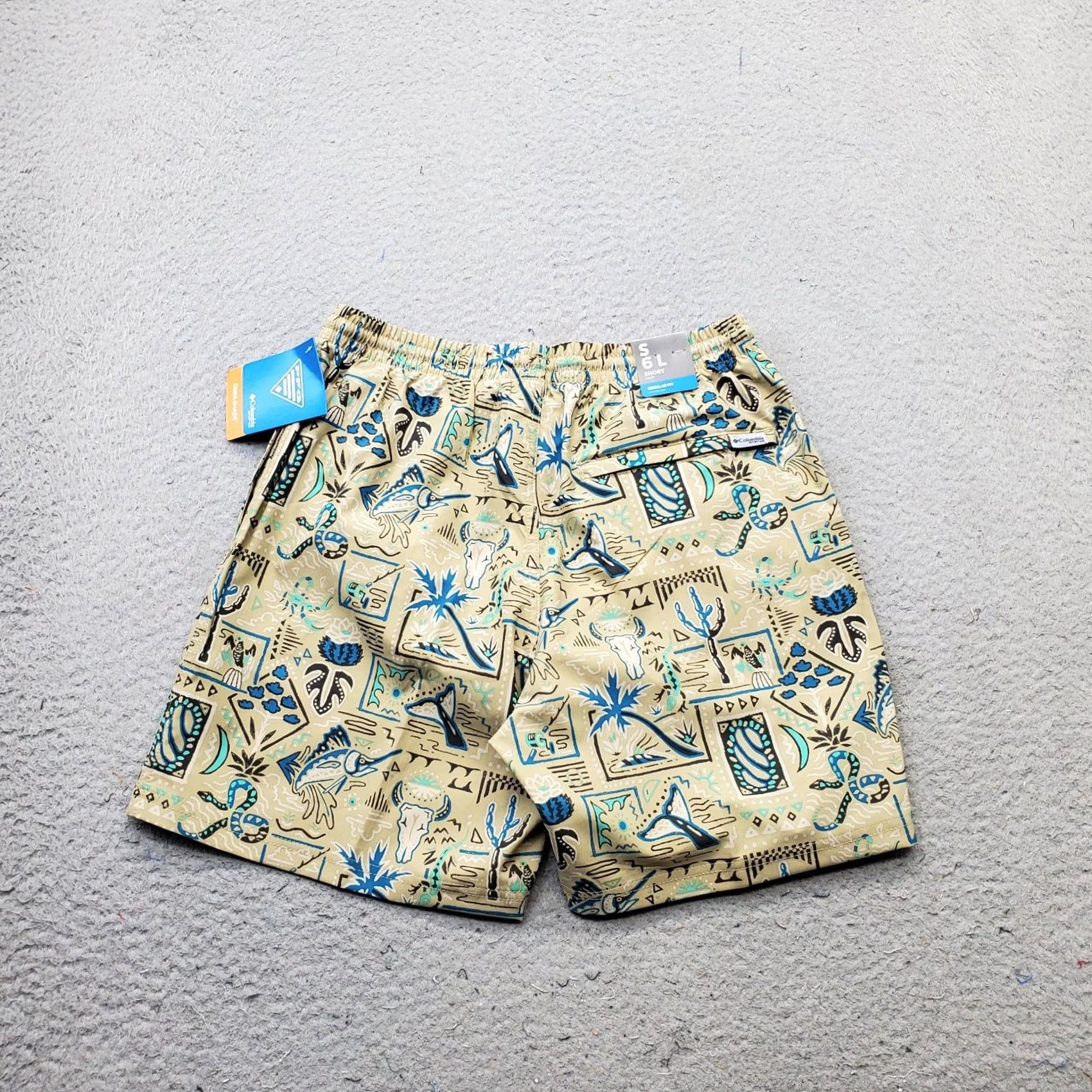 Vintage Columbia Mens PFG Rambler Swim Short Multi Printed Lined Performance Bottom XS? Actually Size S. Size US 29 - 2 Thumbnail
