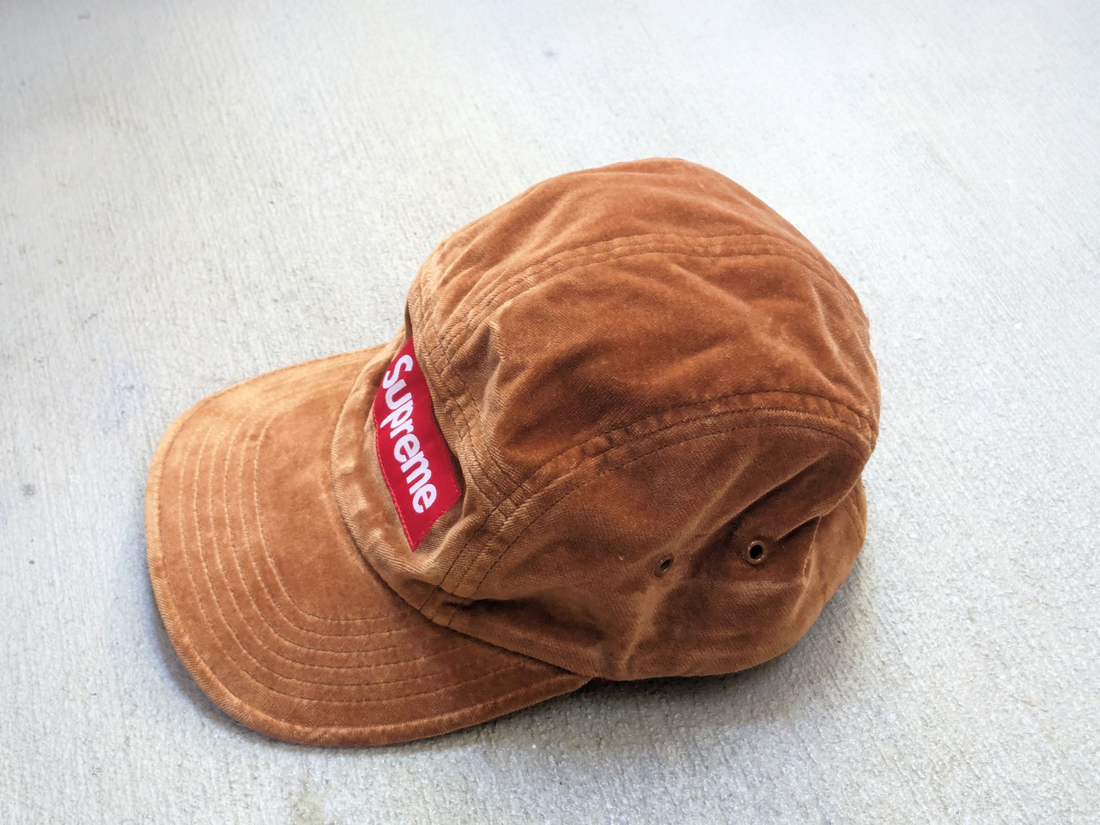 Supreme Supreme Velvet Camp Cap Brown Hat 5 Panel Velour BOGO SS16 Size ONE SIZE - 3 Thumbnail