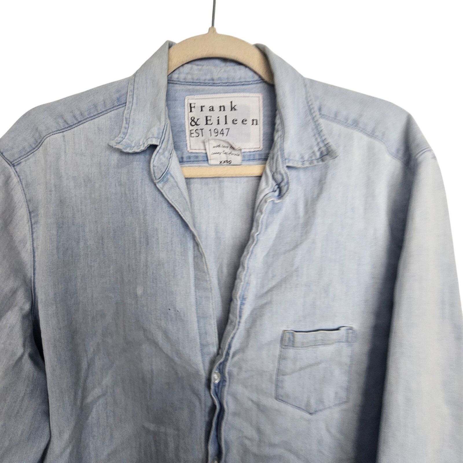 Frank & Eileen Frank & Eileen Denim Shirt Button Front Long Sleeve Blouse L Size L / US 10 / IT 46 - 2 Thumbnail