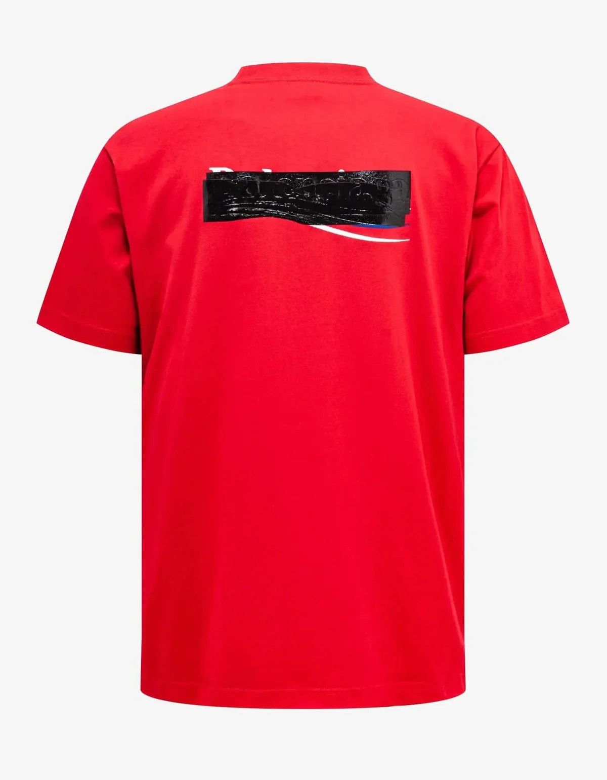Balenciaga o1s1rm0924 Large Fit T-Shirt in Red/White/Blue Size US XXS / EU 40 - 2 Thumbnail