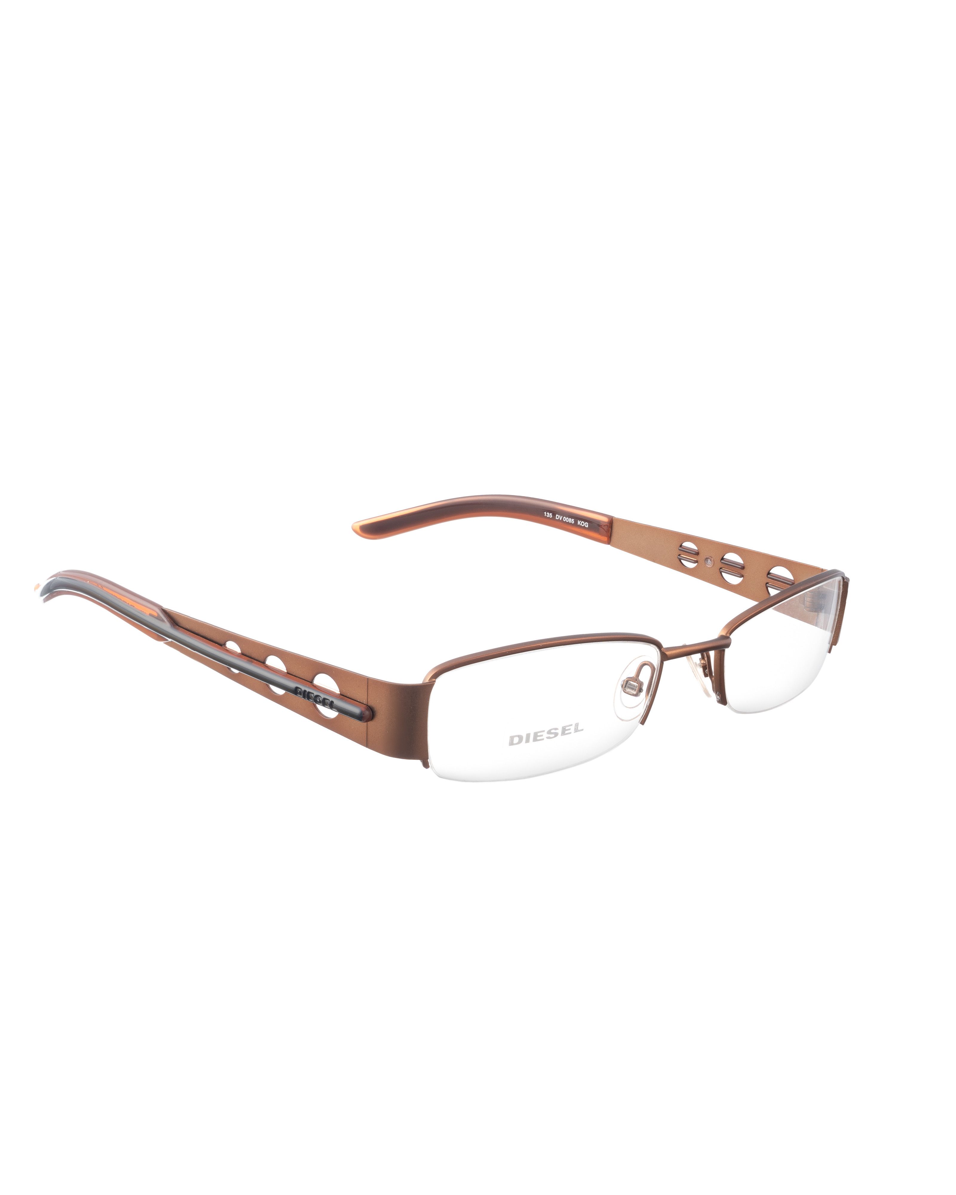 Diesel Diesel 90s Copper Brown HalfRim Glasses with Cut Outs Size ONE SIZE - 2 Thumbnail