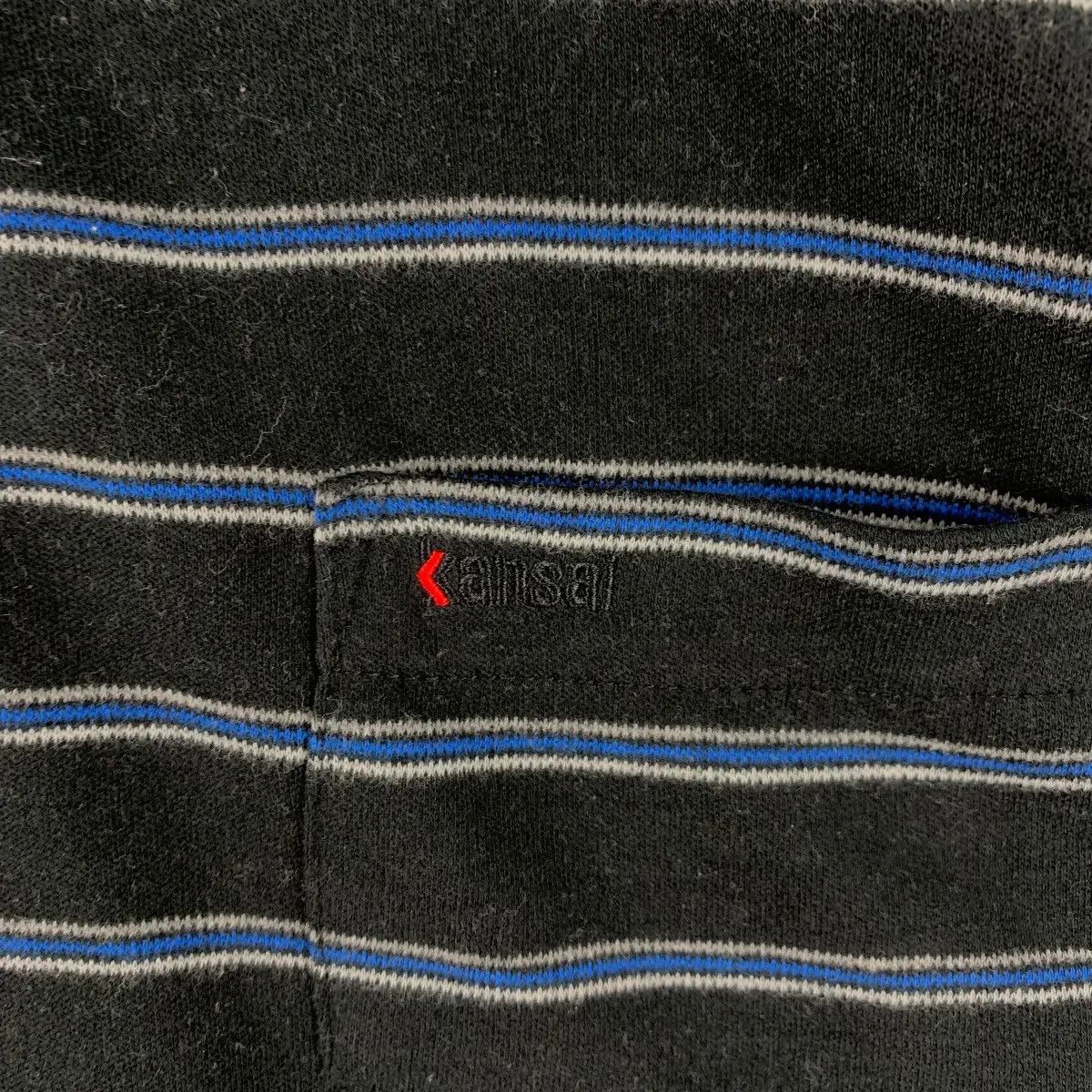 Kansai Yamamoto Vintage 90’ KANSAI YAMAMOTO JAPAN Striped Polo Tee Size US L / EU 52-54 / 3 - 5 Thumbnail